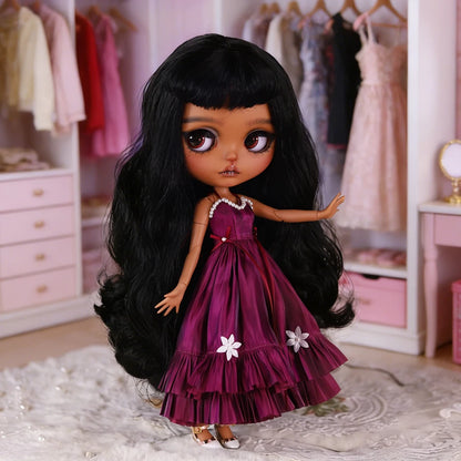 ICY DBS Blyth 1/6  Hand-Painted Doll Set Black Skin Girl Gift SD