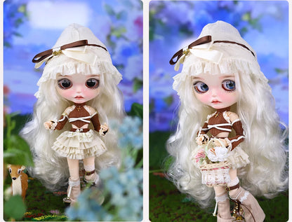 ICY DBS Blyth 1/6 Doll Hand Painted Set Forest Fairytale Frosted Face Doll SD BJD