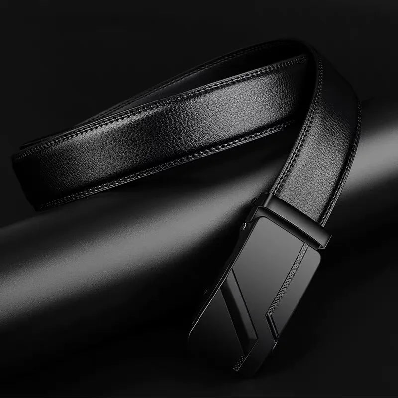 DINISITON Fashion business men's belts, authentic luxury brand belts, metal buckles, high-quality soft belts