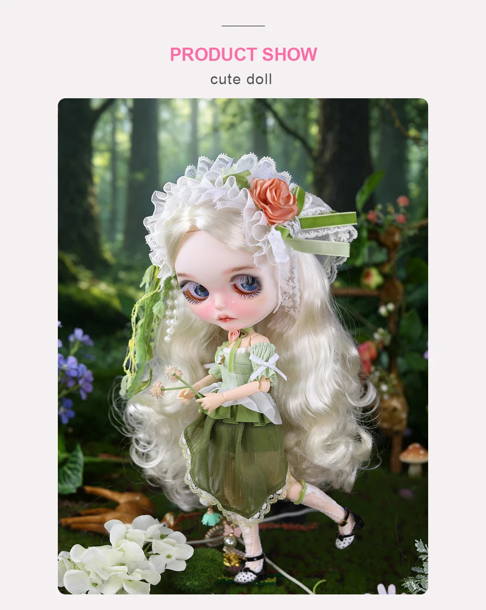 ICY DBS Blyth 1/6 Doll Hand Painted Set Forest Fairytale Frosted Face Doll SD BJD