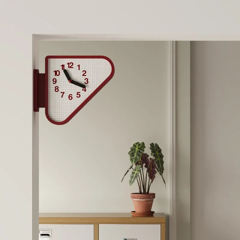 Luxury Triangle Wall Clock Corner Double Sided Wall Clock Creative Art Living Room Clocks Kitchen Bedroom Watch Home Decor