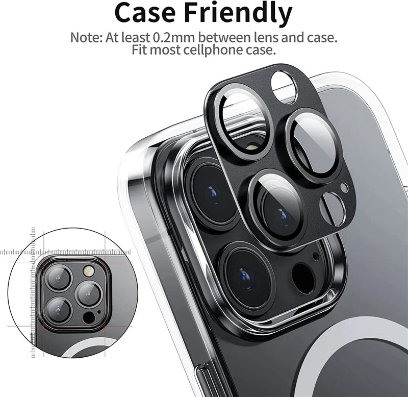 Metal Camera Lens Protector Glass For iPhone 17 Air 16 15 14 Pro Max Lens Funda For iPhone 16 Plus Full Cover Lens Camera Glass