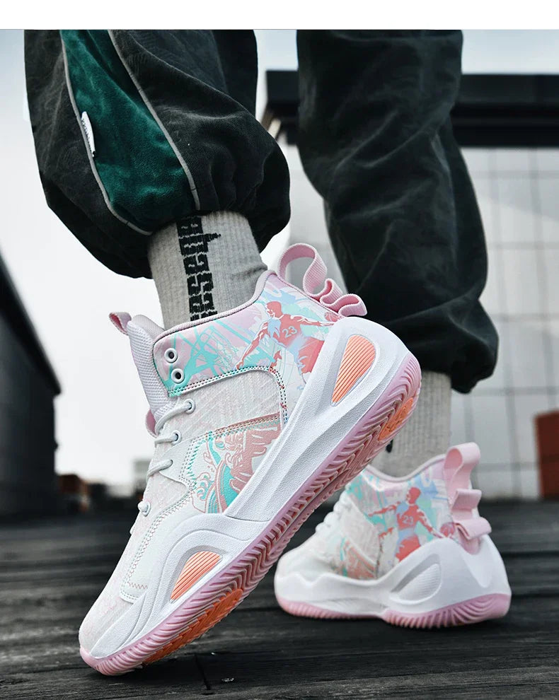 Men Basketball Shoes Trainer Unisex Breathable Athletic Sneakers Light Non-slip High Quality Unisex Outdoor Women Sports Shoes