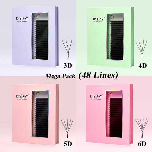 48-Row W-Shape Premade Lash Extensions