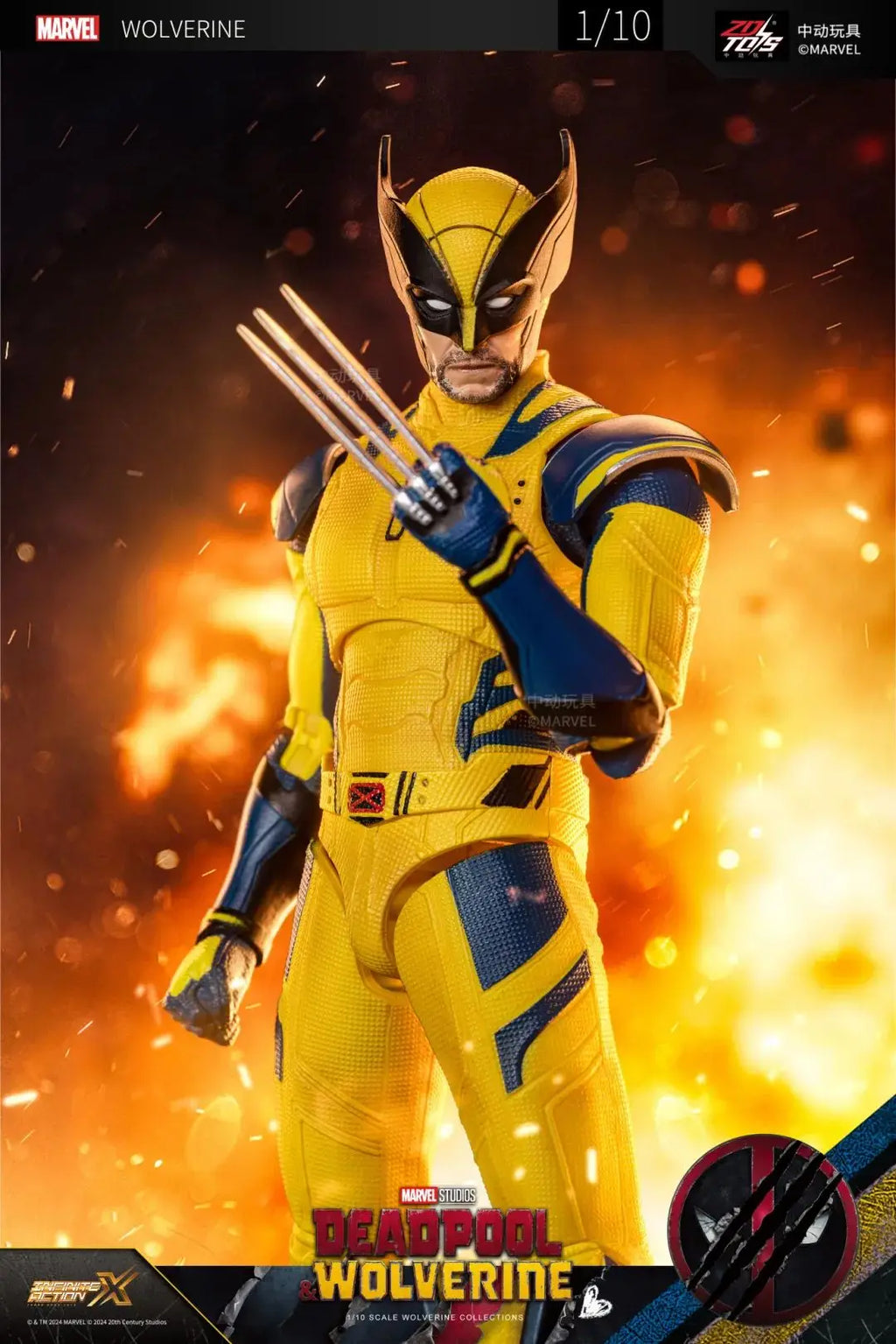 ZD Toys Deadpool & Wolverine Action Figure Deadpool 3 Movie Figure Toy Deadpool & Friend Collection Mode Statue Christmas Toys