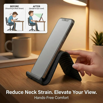 Flexible Foldable Silicone Phone Holder Portable Adjustable Multi-Angle Desktop Stand For iPhone iPad Laptop Tablet Home Office
