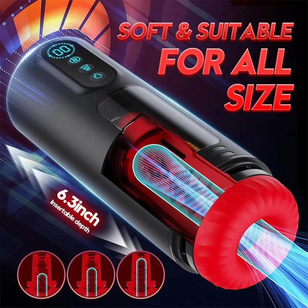 Male Masturbator Penis Pump - Automatic Men's Sex Toys with Sucking & Vibration Mode Stroker Pocket Pussy Hands Free Sex Machine