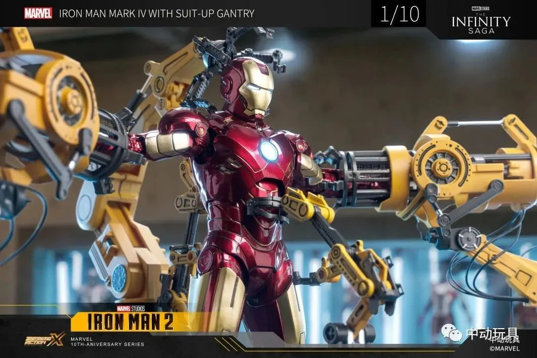 ZD Toys Avengers Iron Man Action Figure MK6 Suit-up Gantry Suit Up Gantry With MK4 Tony Stark Legends Collection Toy Gift