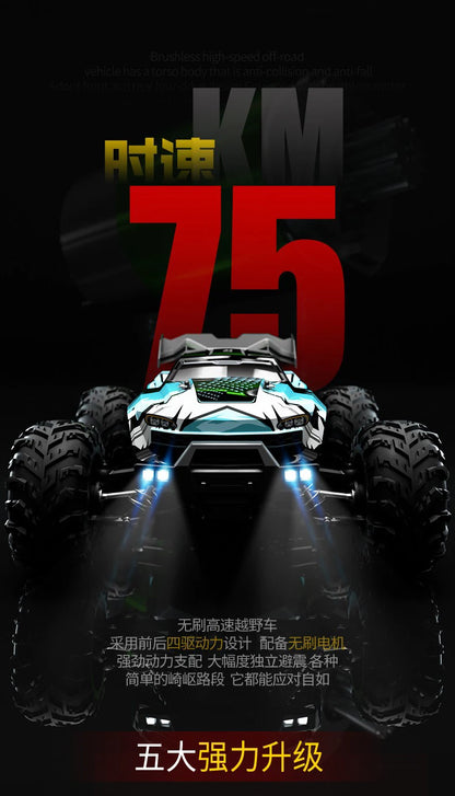 16101PRO Brushless RC 4WD Remote Control Car Max Speed 75km/h, Drift Toy Car for Boys Off-Road Climbing Racing