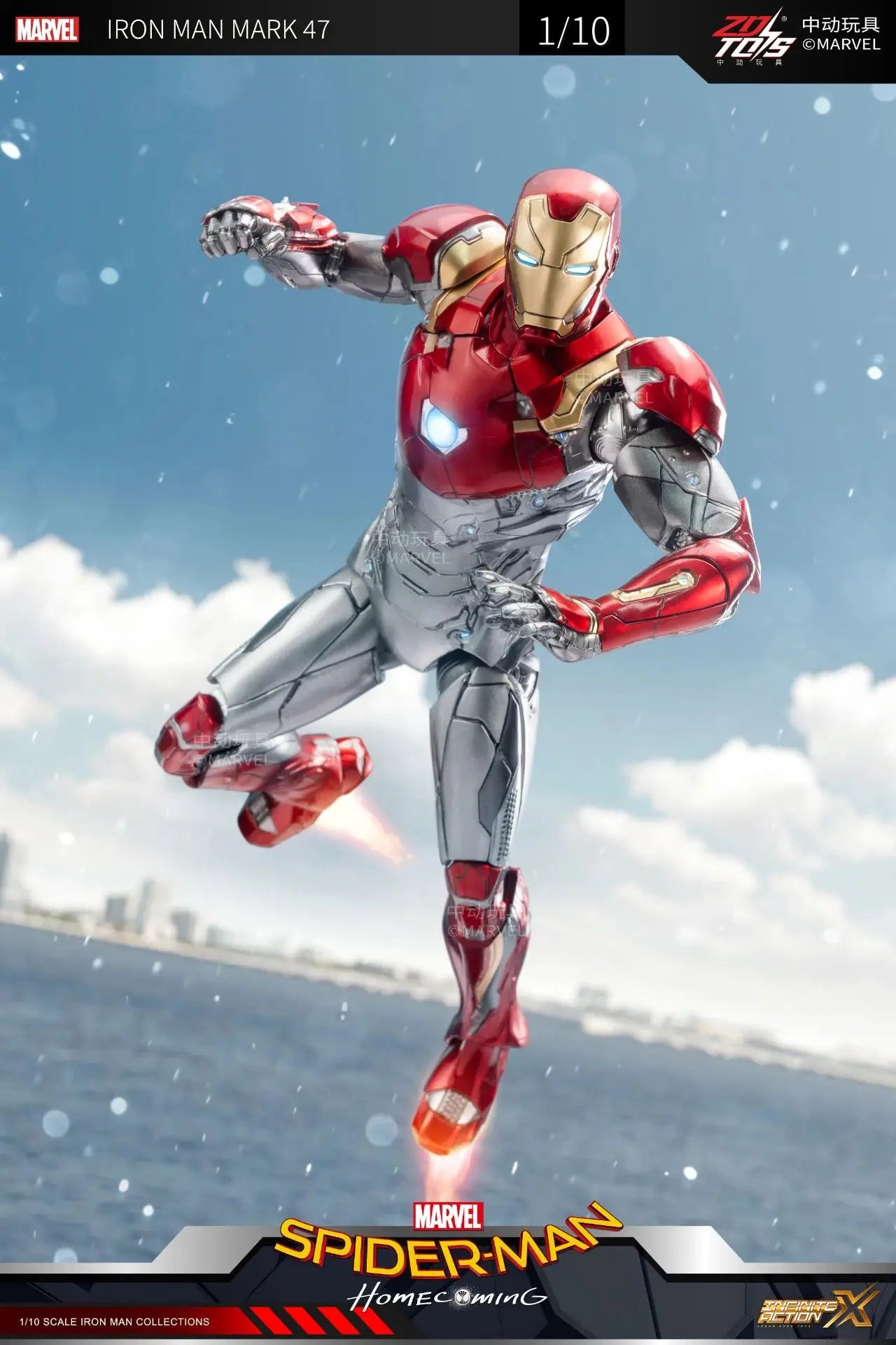 ZD Iron Man Figure Legends Iron Man Mk41 Mk47 Tank MK24 Iron Patriot 2.0 MK35 Red Snapper 1/10 Scale Iron Man Collections Gift