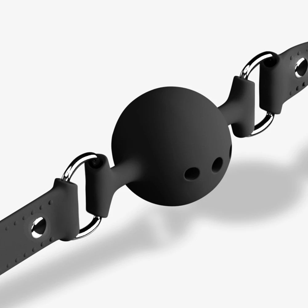All Silicone Mouth Gag Breathable Ball Gag Adjustable Belt Mouth Sex Toys For Adult SM Games Sexyshop Erotic Accessories 18+