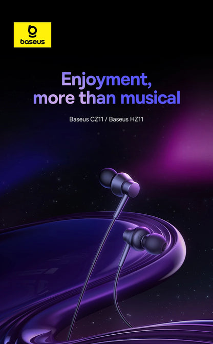 Baseus Encok CZ11/HZ11 Wired Earphones Type-C/3.5mm Jack Wired Headphones With Mic 120°Angle For Laptop Computer Tablet Phone