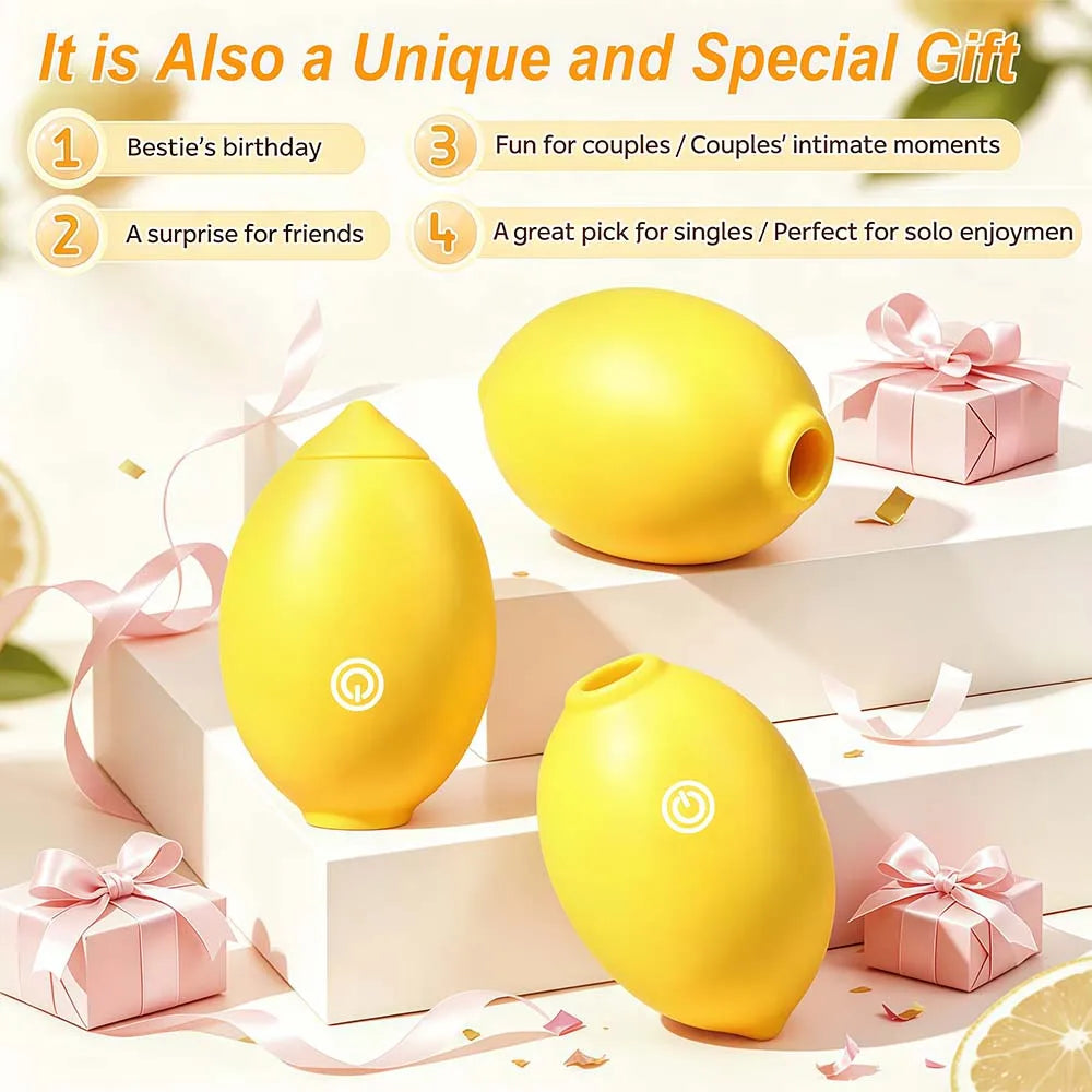 Clitoris Sucking Lemon Vibrator for Women 10 Speed Vacuum Sucker Nipple Stimulator Oral Clit Suction Massager Female Sex Toys