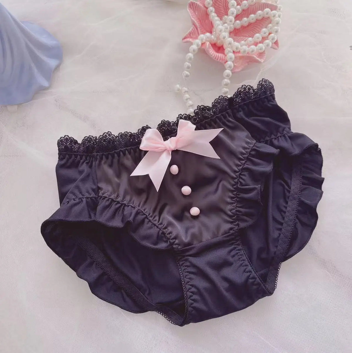 Women's Bow Color-Block Wireless Bra Set