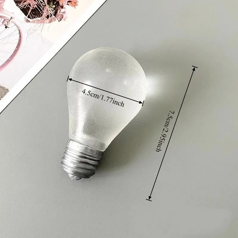 Squishy Light Bulb Maltose Luminous Squeeze Toy Slow Rebound Sensory Fidget Toy Anxiety Relief Novelty Funny Decompression Gift