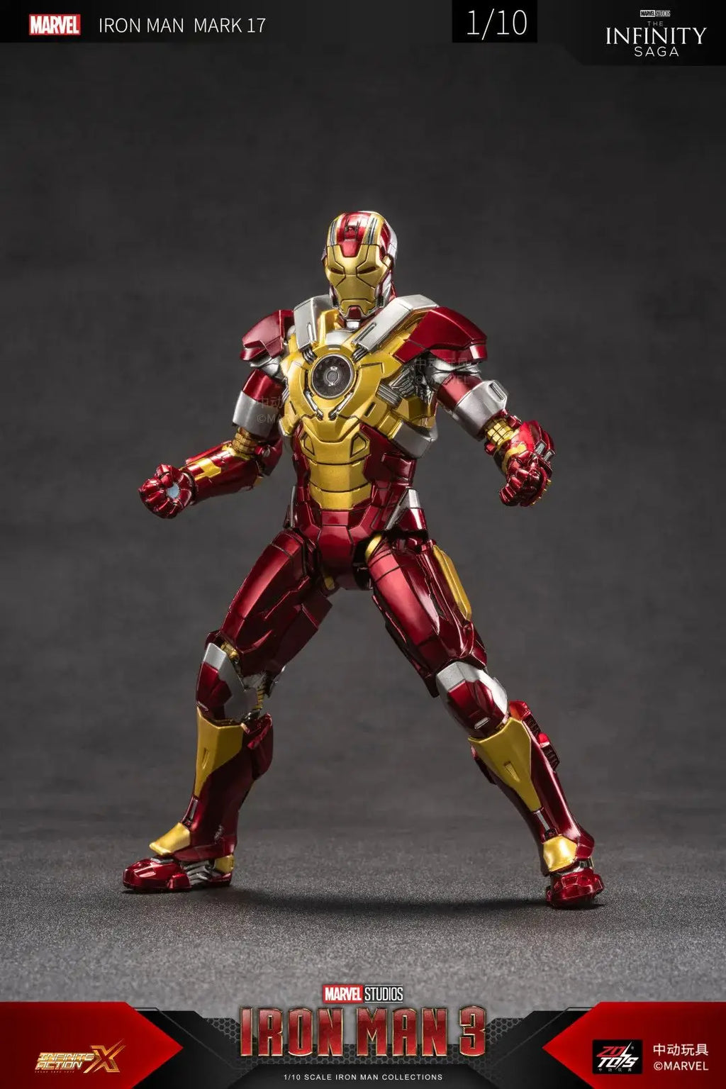 ZD Toys 1/10 Iron Man Figurines MK30 Iron Patriot Blacklash Figures MK33 MK39 MK17 MK21Action Movie Model Adult Collect Gift