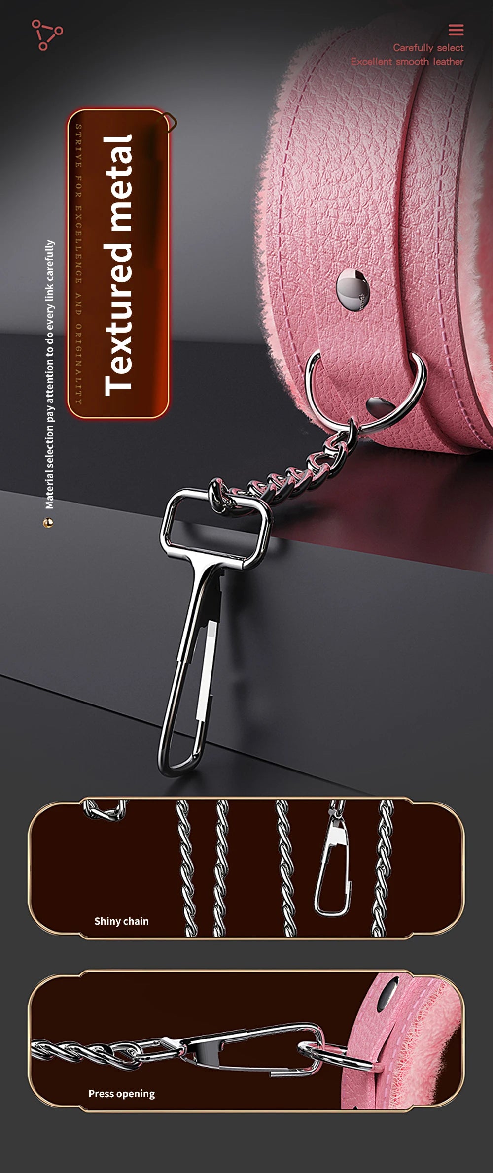 Bdsm Bondage Set Restraint Adult Game Handcuff Neck Collar Wrist Mouth Gag Strap Fetish SM Sex Toys for Woman Couples Product