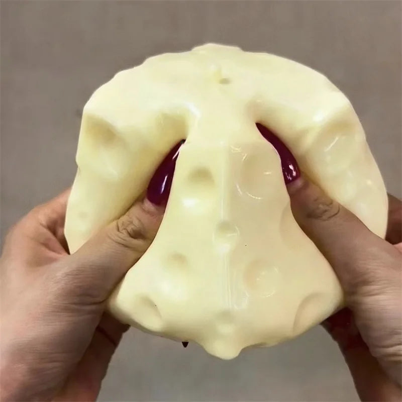 Jumbo Cheese Cube Stress Ball Big Cheese Shapeable Squeeze Ball Non-Bounce Fidget Toy ASMR Sensory Anti-Stress Festival Gift