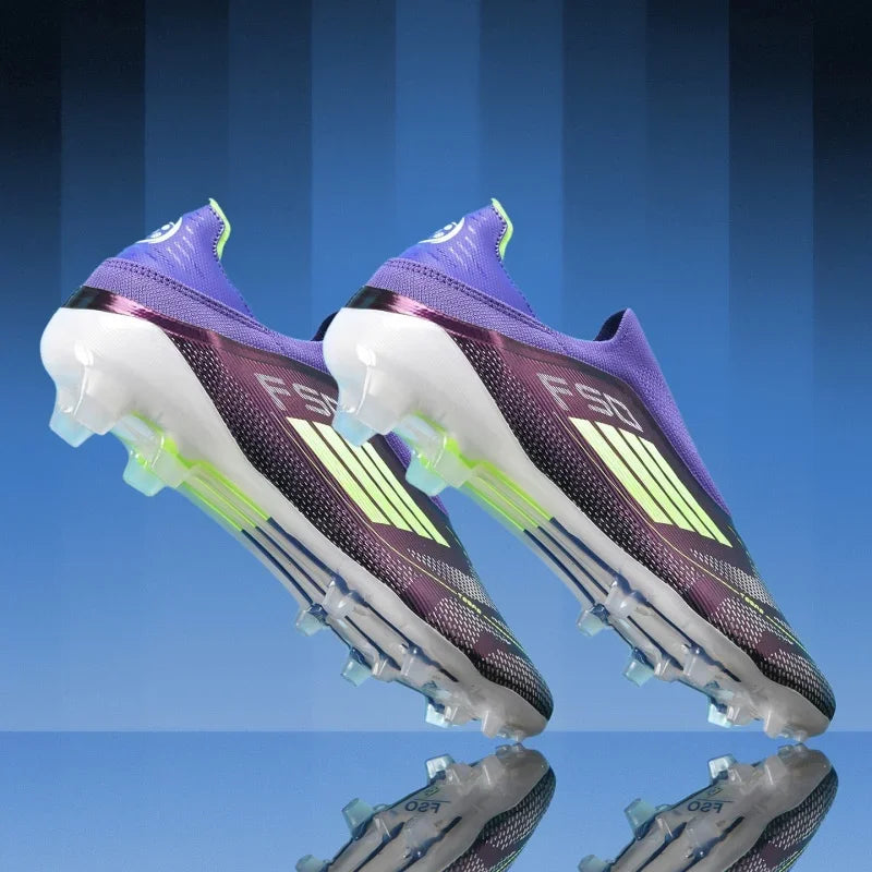 New Men Soccer Shoes Match Football Boots Sport Boys Adult Long Spikes Training Outdoor Cleats Breathable Non Slip Comfortable