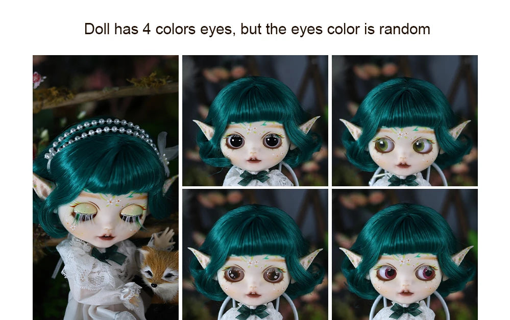 ICY DBS Blyth 1/6 Doll Elf Ear Hand-painted Set Doll Long Eyelash Sleep Doll White Skin Set Gift Toy SD