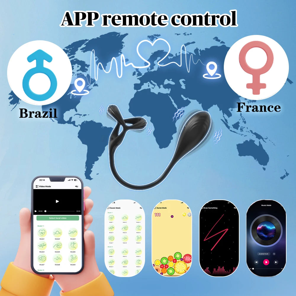 App-Controlled Prostate Massager with Ring