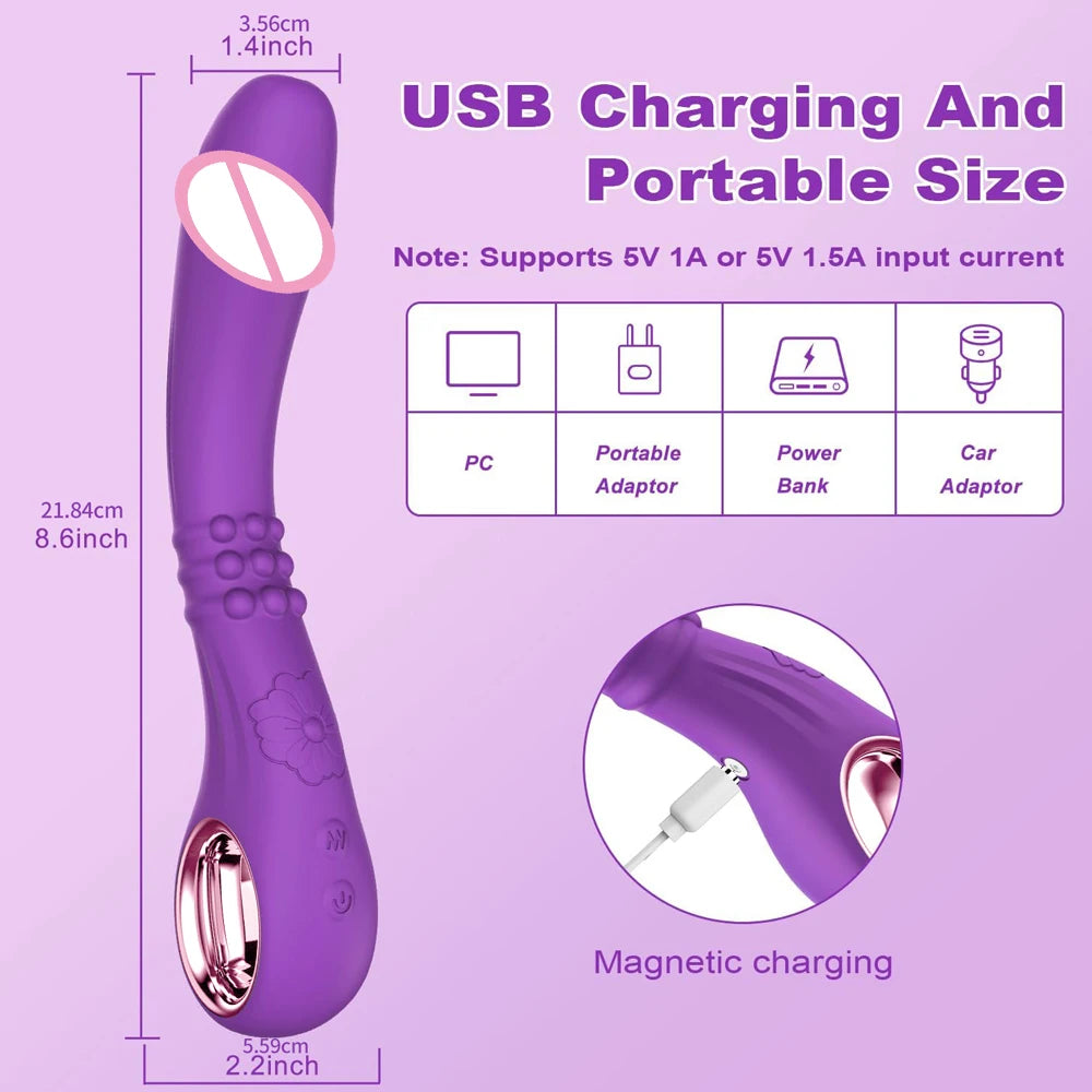 Penis Vibrator Anal Vagina Massage Female G-spot Clitoris Stimulator 10 Vibrating Modes Sex Toy Couple Adult Supplies