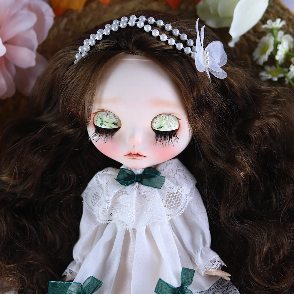 ICY DBS Blyth 1/6 Doll Hand Painted Set Morning Dew Tears Frosted Face Doll Set SD