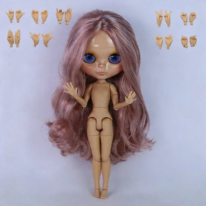 ICY DBS Blyth doll White Skin Glossy face Matte face Joint body with hand set A&B 1/6 bjd suitable diy makeup Special price