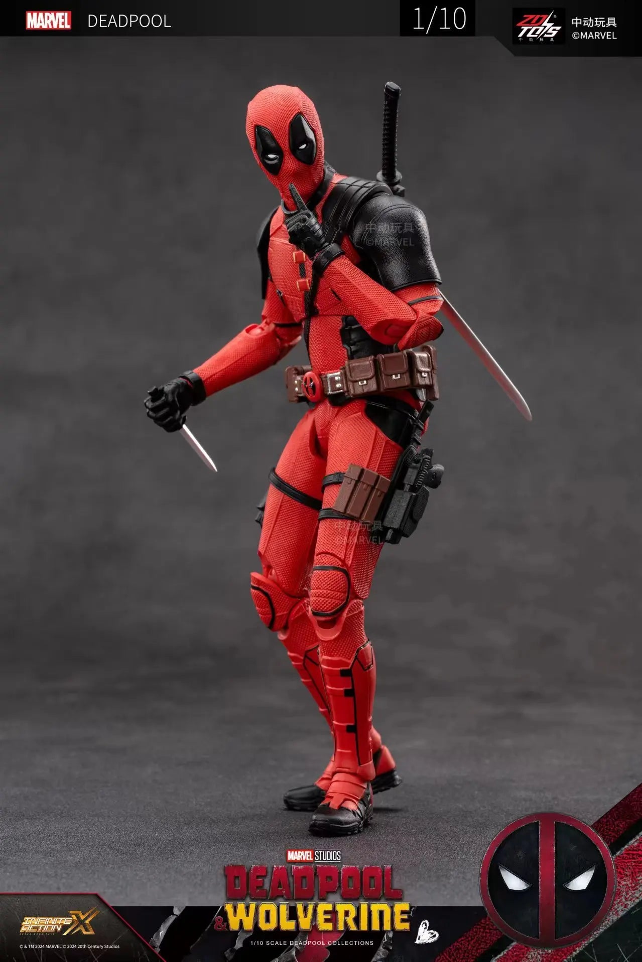 ZD Toys Deadpool & Wolverine Action figures Deadpool Boxed Wolverine  Collection Adult Action Figures Kids Toy