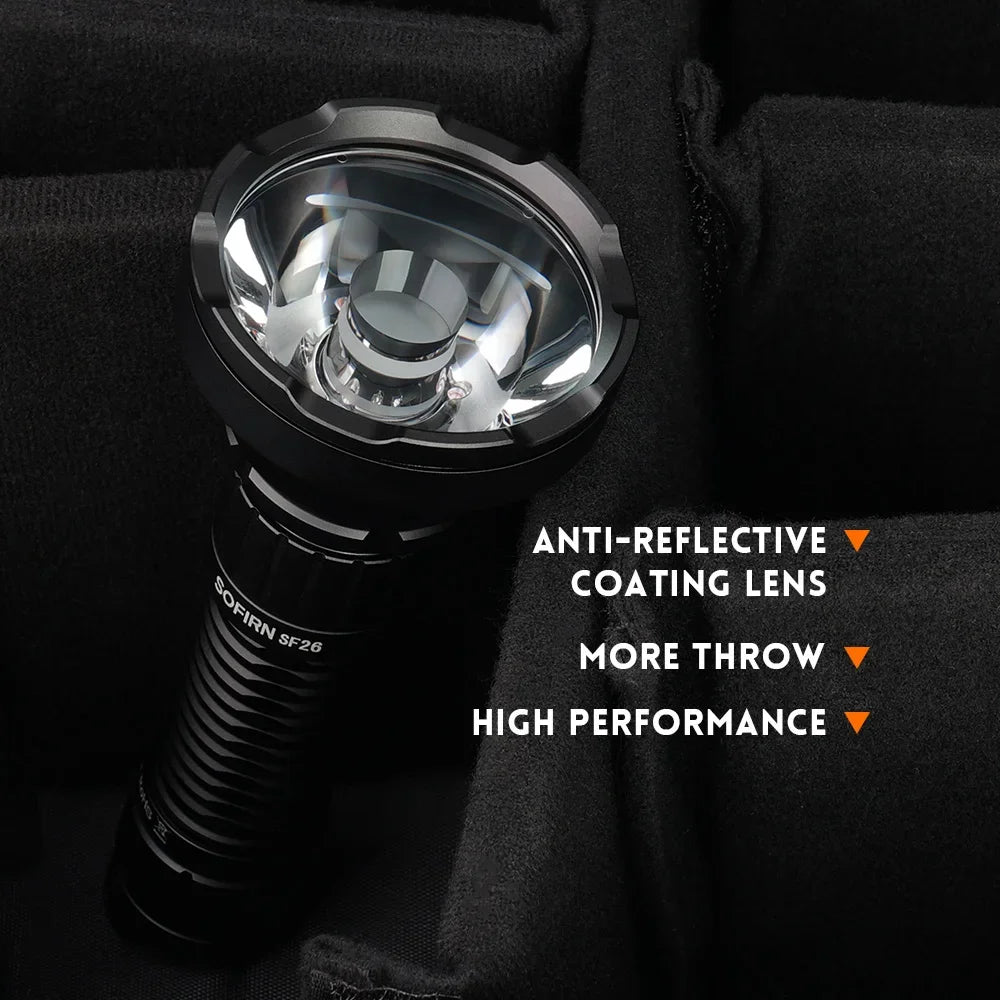 Sofirn SF26 2000lm SFT40 LED 6000K Tactical Flashlight Type-C Rechargeable Protable Powerful 21700 Torch Camping EDC Flashlight