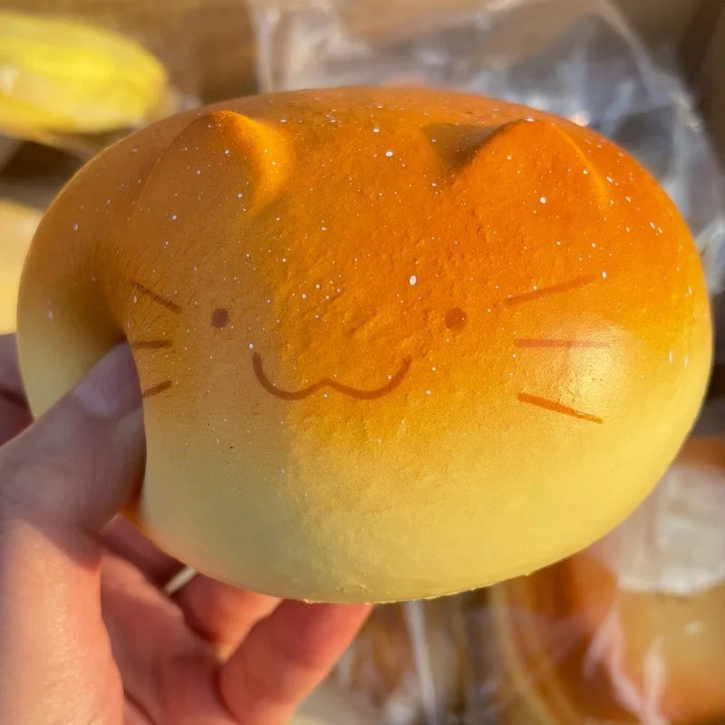 Cute Squishy Totoro Bread Fidgets Toys Soft Kitty Bread Venting Squeeze Toy Relieve Anxiety Anti Stress Toy for Adults Gift