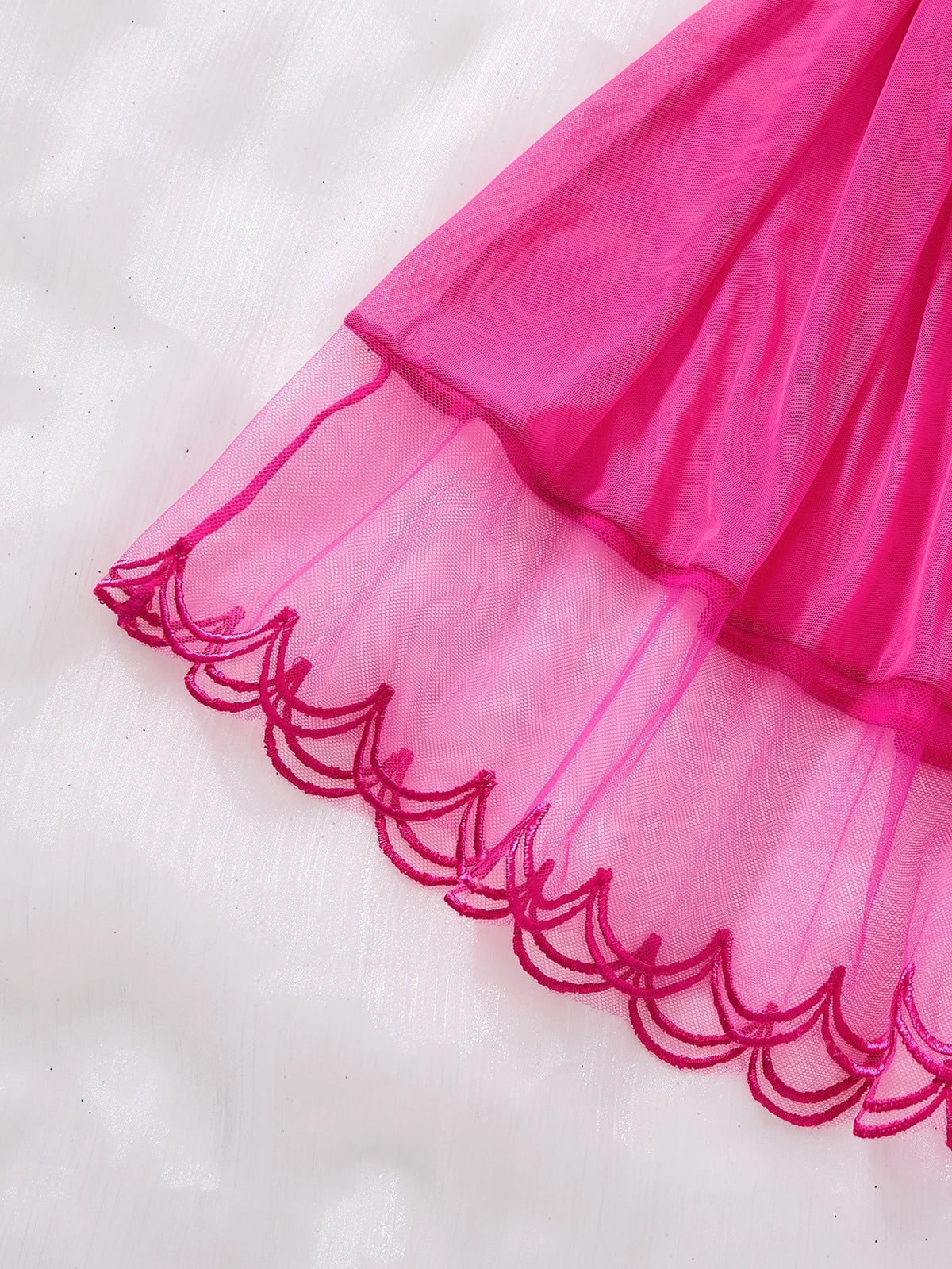 Pink Embroidered Halter Nightgown Set