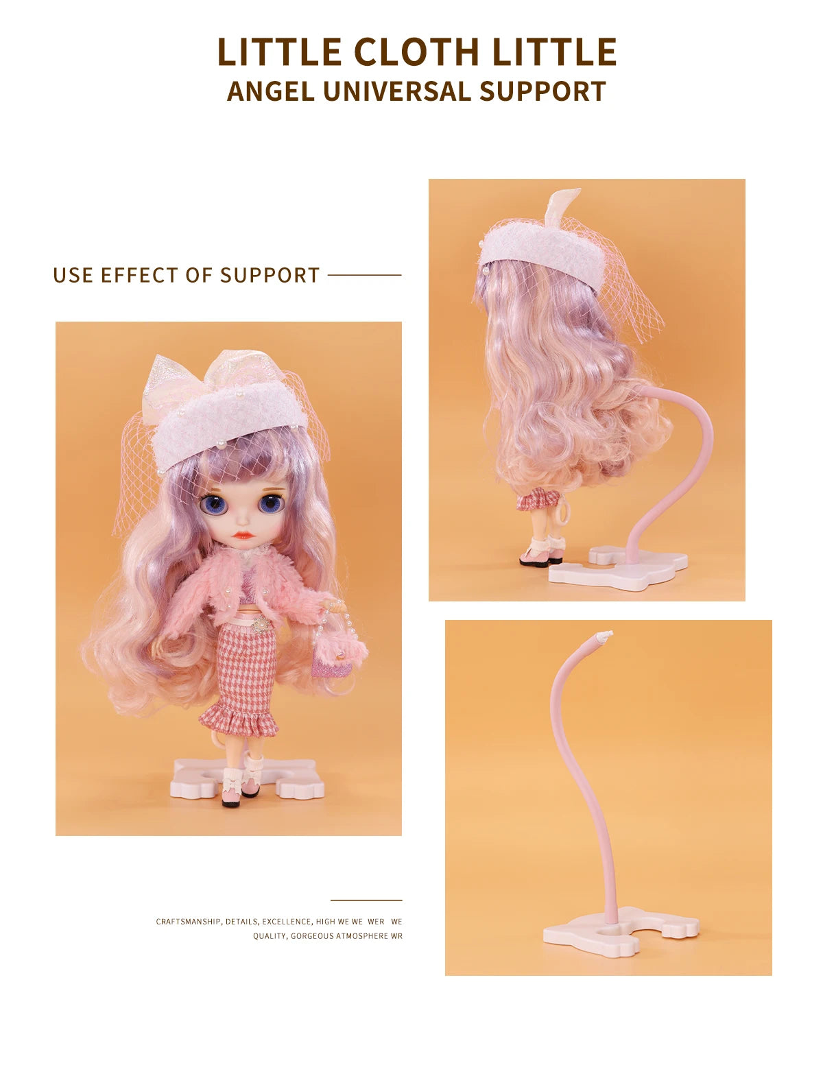 DBS icy Blyth doll multifunctional stand bracket for supporting doll 26cm*8.5cm anime girls gift