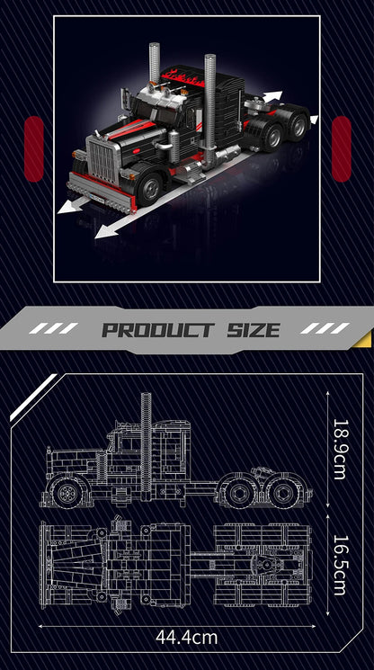 Mould King 10037 Technik American Truck Construction Kit - 1797 Pieces Truck Model Clamping Blocks for Adults