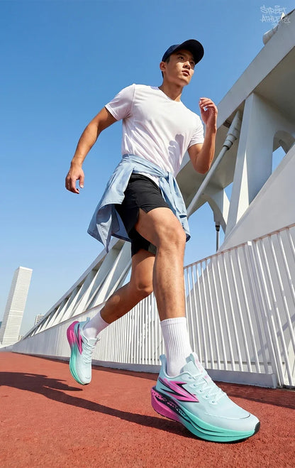 Men's Running Shoes Jogging Cushioning Mesh Outdoor Couple Trainer Race Breathable Sneakers Non-Slip Carbon Board Off-road Shoes