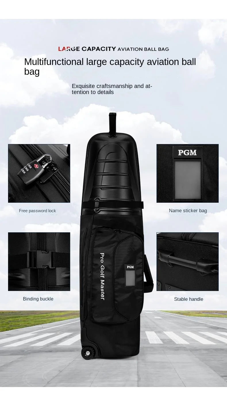 Golf Aviation Bag Men Women Hard Shell Anti Collision Squeeze Aircraft Consignment Belt Roller Skating Travel Bags HKB014