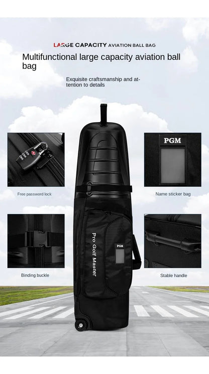 Golf Aviation Bag Men Women Hard Shell Anti Collision Squeeze Aircraft Consignment Belt Roller Skating Travel Bags HKB014