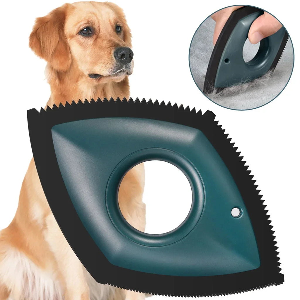 4-Mode Pet Hair Remover Comb – ABS & Silicone, Reusable, Dogs & Cats, 4 Colors