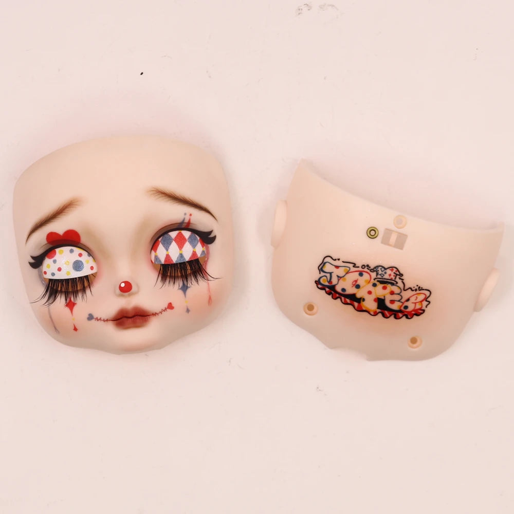 ICY DBS Blyth Baby Face DIY Matte Face Hand Painted Makeup Backplate and Screws