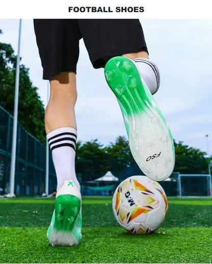 New Men Football Boots Sneakers High-quality Non-Slip Boys Cleats Hot-selling Soccer Shoes Grass Outdoor Match High-top Light