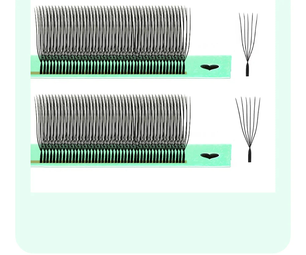 DIYDAY U-shaped 3D 4D 5D 6D Eyelash Extension New Style U Shape W Bloom Lashes Premade Fans Lightweight Fluffy Mink Faux Eyelash