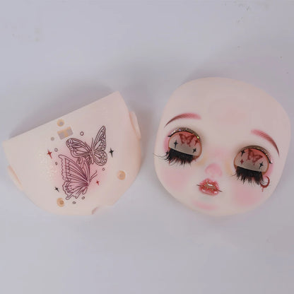 ICY DBS Blyth Baby Face DIY Matte Face Hand Painted Makeup Backplate and Screws