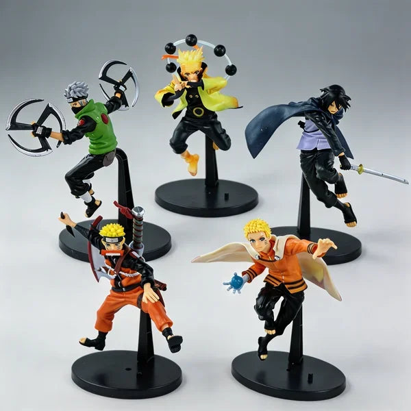 Bandai Naruto Shippuden anime Figures Uchiha Sasuke Hatake Kakashi Combat Form Collectible figure decorative Model Anime Toys