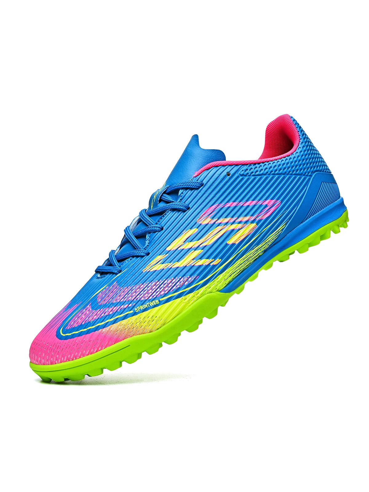 Ultra Light Adult TF Soccer Shoes Sweat-proof PU Fabric Wear-resistant Rubber Sole Snug Fit Unisex Turf Practice Sneakers
