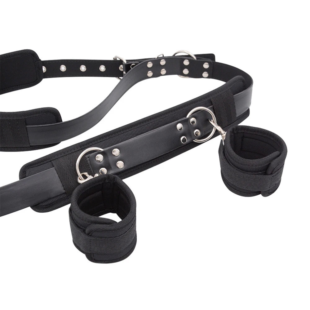BDSM Sex Handcuffs Restraints Open Leg Ankle Cuffs SM Bondage Harness Bed Bandage Straps Slave Sex Toys Erotic Accessories Kits
