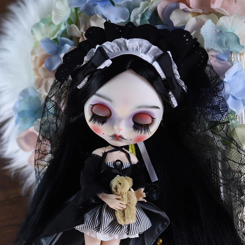ICY DBS Blyth 1/6 Doll Hand drawn Set Zombie Set Long Eyelash Sleeping Eye Doll Set SD