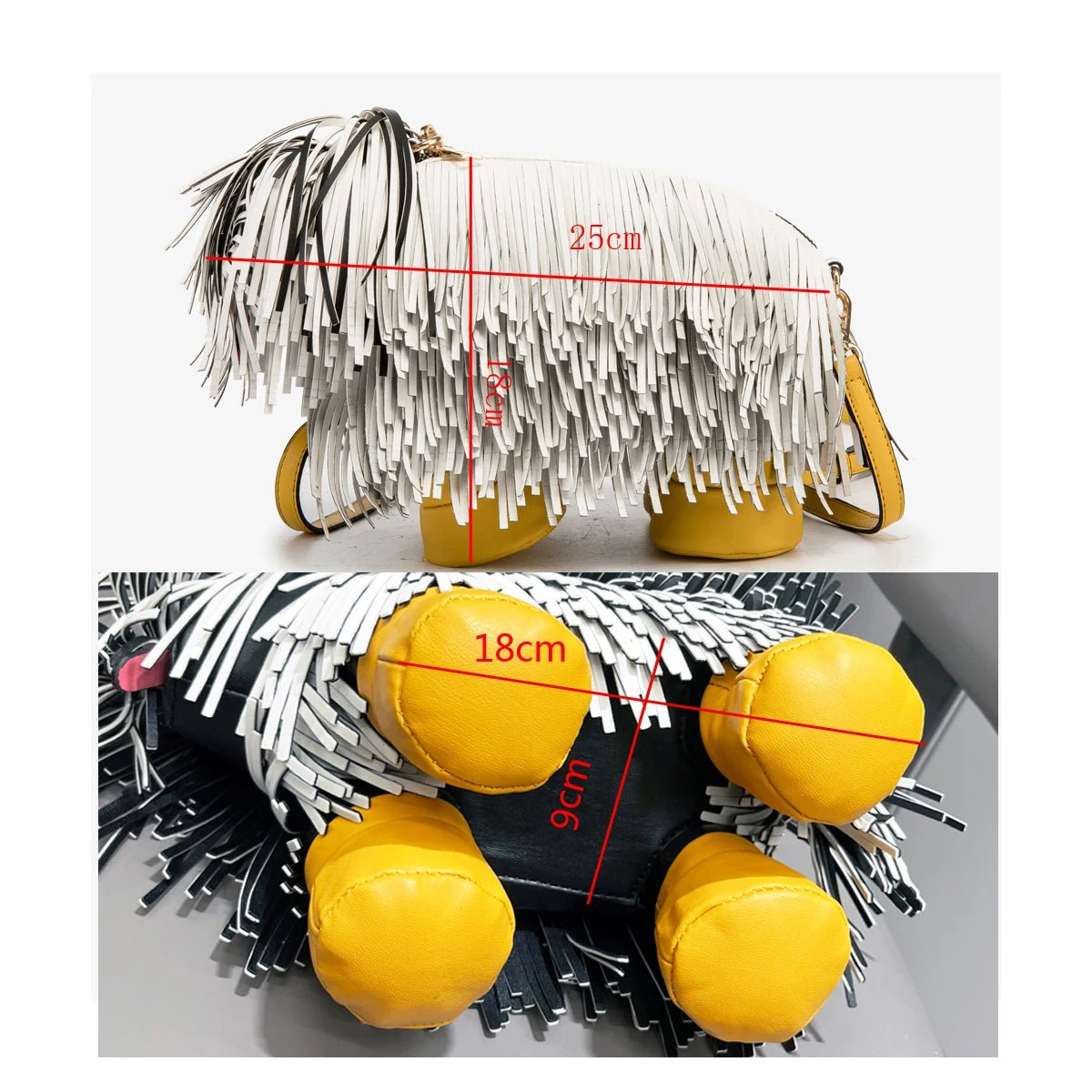 Women's Dog-Shaped PU Leather Shoulder Bag – Novelty Crossbody, 2 Colors - TRYSHOPPY