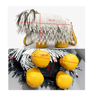 Women's Dog-Shaped PU Leather Shoulder Bag – Novelty Crossbody, 2 Colors - TRYSHOPPY