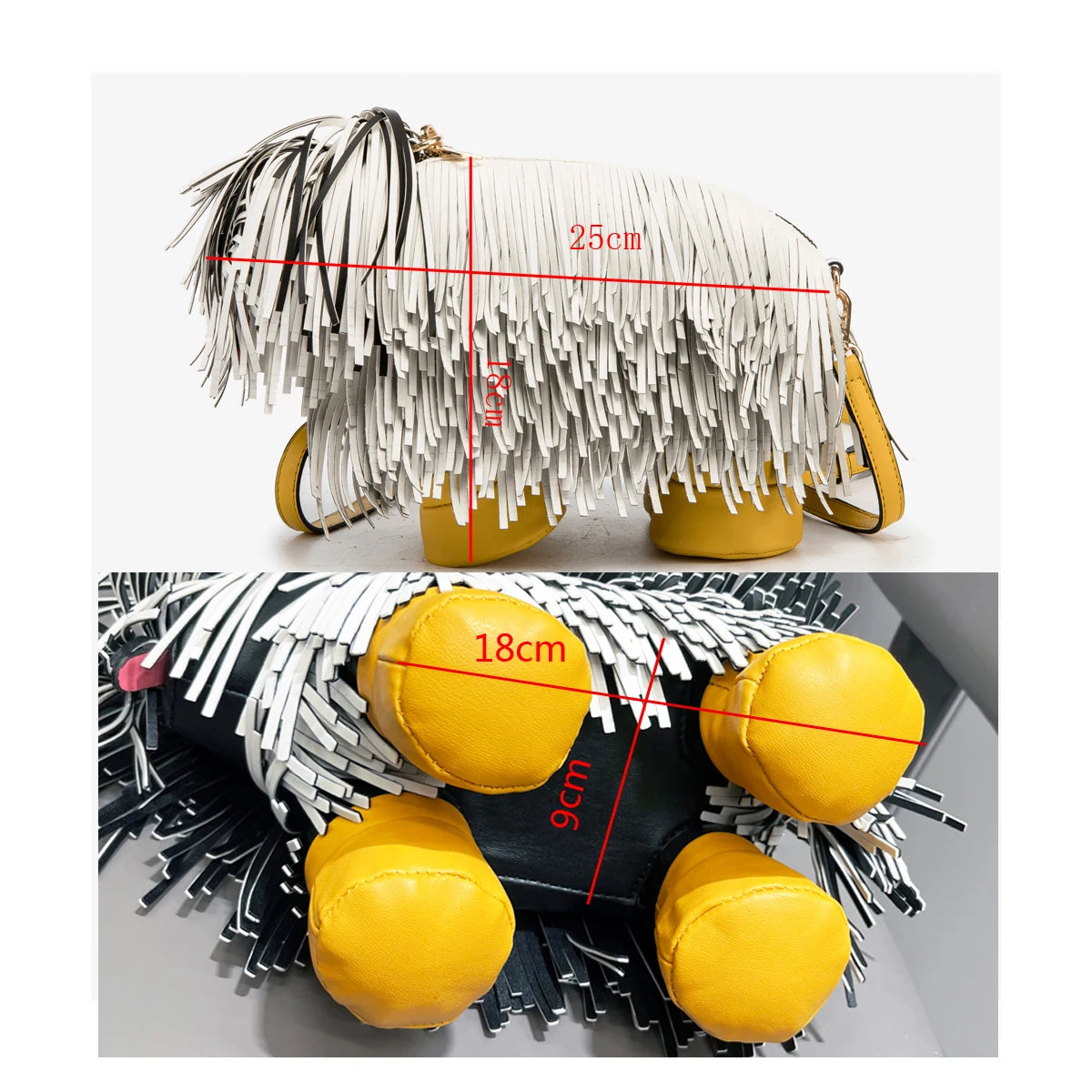 Women's Dog-Shaped PU Leather Shoulder Bag – Novelty Crossbody, 2 Colors - TRYSHOPPY