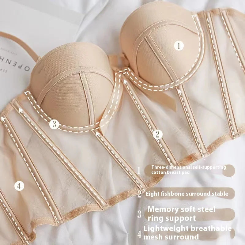 Women's Adjustable Half-Cup Bra